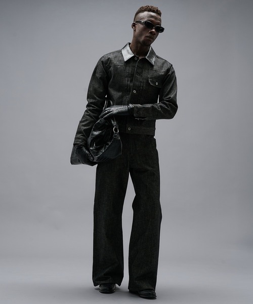 ANDER HUNK(アンダーハンク)の「Crocodile Collar Slav Denim Jacket/クロコダイルカラースラブデニムジャケット(デニムジャケット・メンズ・インディゴブルー/ブラック・SMALL/MEDIUM/LARGE)」の14枚目の写真