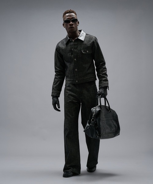 ANDER HUNK(アンダーハンク)の「Crocodile Collar Slav Denim Jacket/クロコダイルカラースラブデニムジャケット(デニムジャケット・メンズ・インディゴブルー/ブラック・SMALL/MEDIUM/LARGE)」の15枚目の写真