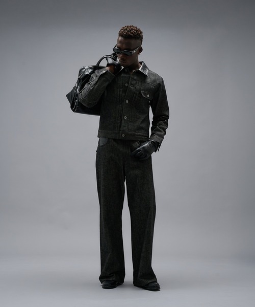 ANDER HUNK(アンダーハンク)の「Crocodile Collar Slav Denim Jacket/クロコダイルカラースラブデニムジャケット(デニムジャケット・メンズ・インディゴブルー/ブラック・SMALL/MEDIUM/LARGE)」の18枚目の写真
