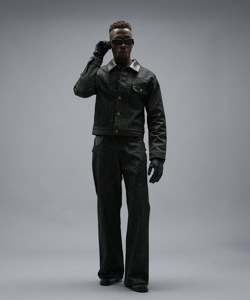 ANDER HUNK(アンダーハンク)の「Crocodile Collar Slav Denim Jacket/クロコダイルカラースラブデニムジャケット(デニムジャケット・メンズ・インディゴブルー/ブラック・SMALL/MEDIUM/LARGE)」の20枚目の写真