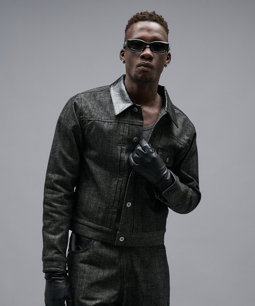 ANDER HUNK(アンダーハンク)の「Crocodile Collar Slav Denim Jacket/クロコダイルカラースラブデニムジャケット(デニムジャケット・メンズ・インディゴブルー/ブラック・SMALL/MEDIUM/LARGE)」の9枚目の写真