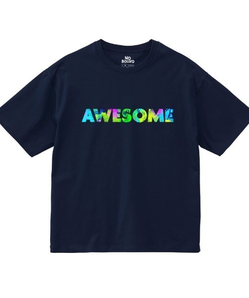 NOBOUND(ノーバウンド)の「NOBOUND(ノーバウンド) 半袖Tシャツ メッセージ ロゴ プリント ボックスシルエット トップス カットソー メンズ ユニセックス(Tシャツ/カットソー・メンズ・ホワイト/ネイビー/アイボリー/ブラック・M/XL/L)」の1枚目の写真