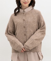 【軽ふわっニット】軽ふわっクルーカーデ
