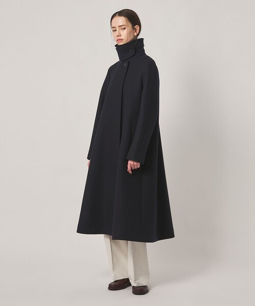 Steven Alan(スティーブンアラン)の「<Steven Alan>ウール カシミヤ テント ロングコート(ステンカラーコート・レディース・ネイビー/モカ/ブラック・S/M/L)」の1枚目の写真