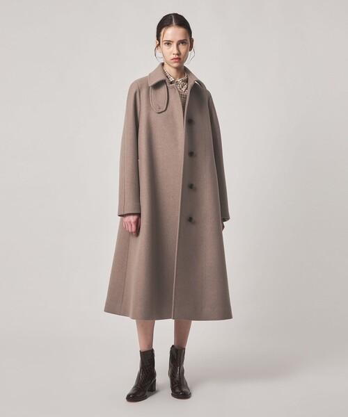 Steven Alan(スティーブンアラン)の「<Steven Alan>ウール カシミヤ テント ロングコート(ステンカラーコート・レディース・ネイビー/モカ/ブラック・S/M/L)」の3枚目の写真