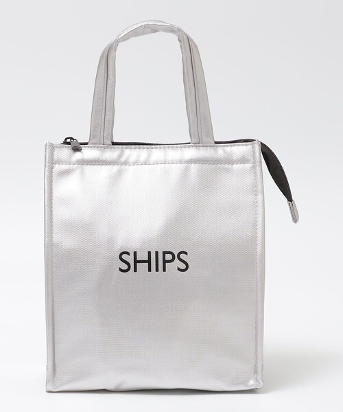 SHIPS(シップス)の「【WEB限定】ショッパー型 保冷ランチバッグ S(トートバッグ・メンズ・チャコールグレー/ブラック/シルバー/ネイビー・ONE SIZE)」の4枚目の写真
