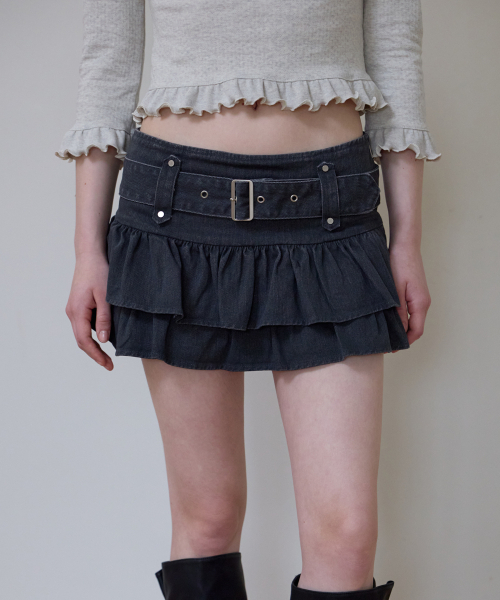 ROSEFRANTZ（ロゼフランツ）の「Cancan Belted Mini Skirt [Charcoal]（スカート・レディース・チャコールグレー・SMALL/MEDIUM）」の4枚目の写真