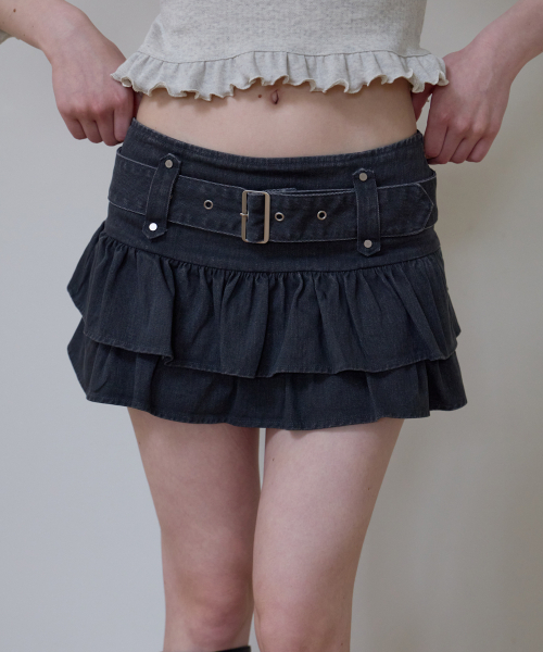 ROSEFRANTZ（ロゼフランツ）の「Cancan Belted Mini Skirt [Charcoal]（スカート・レディース・チャコールグレー・SMALL/MEDIUM）」の6枚目の写真