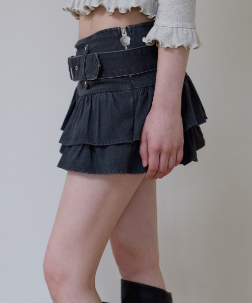 ROSEFRANTZ（ロゼフランツ）の「Cancan Belted Mini Skirt [Charcoal]（スカート・レディース・チャコールグレー・SMALL/MEDIUM）」の9枚目の写真