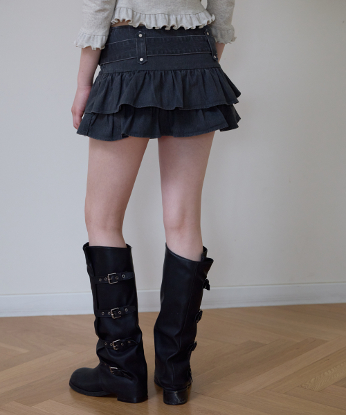 ROSEFRANTZ（ロゼフランツ）の「Cancan Belted Mini Skirt [Charcoal]（スカート・レディース・チャコールグレー・SMALL/MEDIUM）」の12枚目の写真