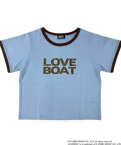 minimal(ミニマル)の「【親子リンク】LOVEBOATリンガーTシャツ(レディース)(Tシャツ/カットソー・レディース・オフホワイト/サックスブルー/ブラック・F)」の3枚目の写真