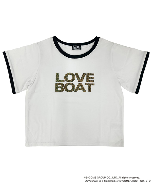 minimal(ミニマル)の「【親子リンク】LOVEBOATリンガーTシャツ(レディース)(Tシャツ/カットソー・レディース・オフホワイト/サックスブルー/ブラック・F)」の6枚目の写真