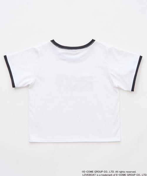 minimal(ミニマル)の「【親子リンク】LOVEBOATリンガーTシャツ(レディース)(Tシャツ/カットソー・レディース・オフホワイト/サックスブルー/ブラック・F)」の7枚目の写真