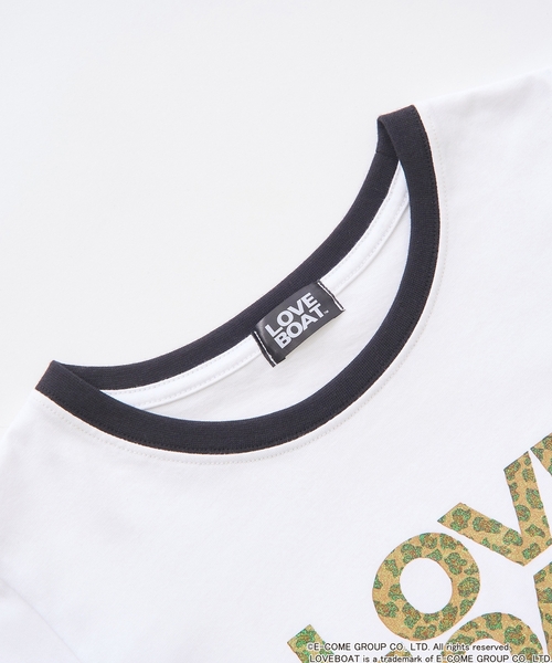 minimal(ミニマル)の「【親子リンク】LOVEBOATリンガーTシャツ(レディース)(Tシャツ/カットソー・レディース・オフホワイト/サックスブルー/ブラック・F)」の8枚目の写真