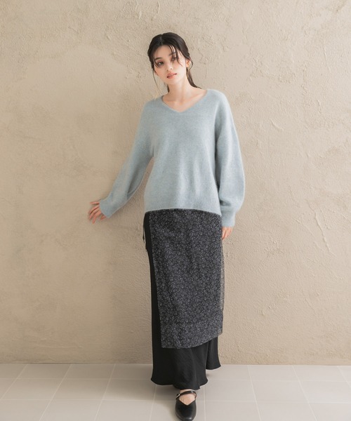 URBAN RESEARCH ROSSO WOMEN(アーバンリサーチ ロッソ)の「スモールフラワープリントラップスカート(スカート・レディース・ブラック系その他/イエロー・FREE)」の8枚目の写真