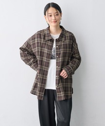 【anyfee/大きいサイズ】リラックスフィットチェック柄シャツ
