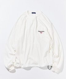 NAUTICA/ノーティカ リラックスフィット フラッグロゴ ヘムコード ロングスリーブ ポケットTシャツ
