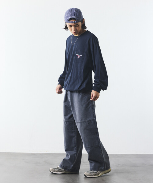 NAUTICA(ノーティカ)の「NAUTICA/ノーティカ リラックスフィット フラッグロゴ ヘムコード ロングスリーブ ポケットTシャツ(Tシャツ/カットソー・メンズ・ブラック/ネイビー/ライトグレー/ホワイト・MEDIUM/LARGE/X-LARGE/XX-LARGE)」の12枚目の写真