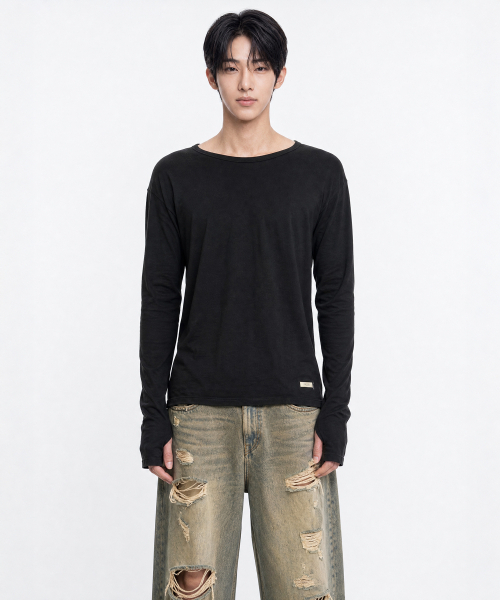 PROCESS(プロセス)の「Light skin fit sleeve - Black(Tシャツ/カットソー・メンズ・その他・FREE)」の1枚目の写真