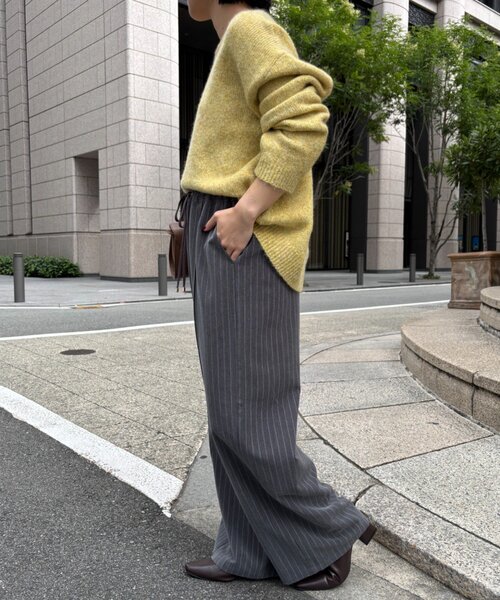 Jena espace merveilleux（ジェナ　エスパスメルヴェイユ）の「ストライプイージーパンツ　秋服（その他パンツ・レディース・ベージュ/グレー・1/2）」の19枚目の写真