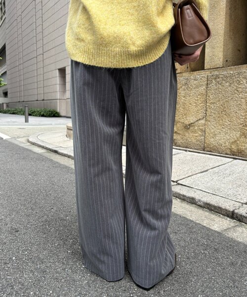Jena espace merveilleux（ジェナ　エスパスメルヴェイユ）の「ストライプイージーパンツ　秋服（その他パンツ・レディース・ベージュ/グレー・1/2）」の16枚目の写真