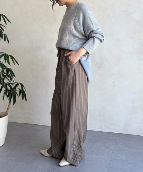 Jena espace merveilleux（ジェナ　エスパスメルヴェイユ）の「ストライプイージーパンツ　秋服（その他パンツ・レディース・ベージュ/グレー・1/2）」の18枚目の写真