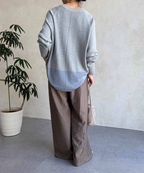 Jena espace merveilleux（ジェナ　エスパスメルヴェイユ）の「ストライプイージーパンツ　秋服（その他パンツ・レディース・ベージュ/グレー・1/2）」の7枚目の写真