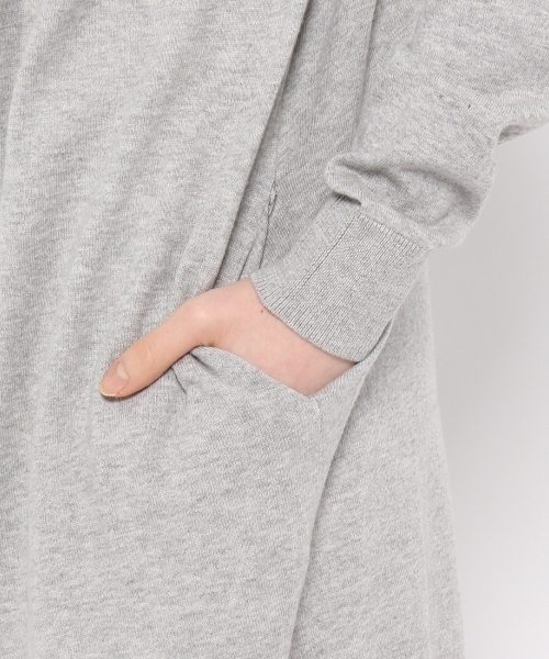 HusHusH（ハッシュアッシュ）の「ロングニットカーディガン（カーディガン/ボレロ・レディース・グリーン/ホワイト/グレー・03/02）」の8枚目の写真