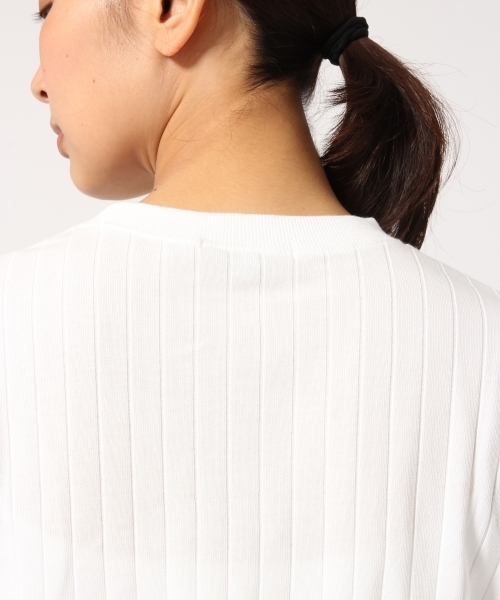 GLOBAL WORK（グローバルワーク）の「スカーフセットワイドリブＴ/722864（Tシャツ/カットソー・レディース・ホワイト/ホワイト×ネイビー/ベージュ/ネイビー・MEDIUM/SMALL/LARGE）」の16枚目の写真