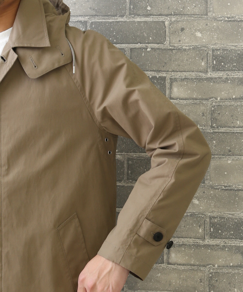 MYSELF ABAHOUSE（マイセルフアバハウス）の「【一番人気】着脱フードステンカラーコート | マイセルフ（ステンカラーコート・メンズ・ネイビー/ベージュ/カーキ・LARGE/SMALL/MEDIUM）」の8枚目の写真