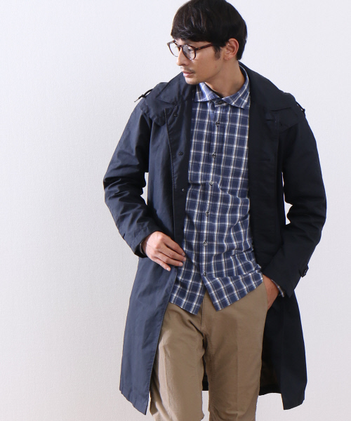 MYSELF ABAHOUSE（マイセルフアバハウス）の「【一番人気】着脱フードステンカラーコート | マイセルフ（ステンカラーコート・メンズ・ネイビー/ベージュ/カーキ・LARGE/SMALL/MEDIUM）」の15枚目の写真