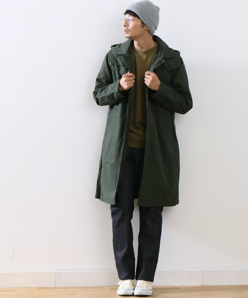 MYSELF ABAHOUSE（マイセルフアバハウス）の「【一番人気】着脱フードステンカラーコート | マイセルフ（ステンカラーコート・メンズ・ネイビー/ベージュ/カーキ・LARGE/SMALL/MEDIUM）」の10枚目の写真