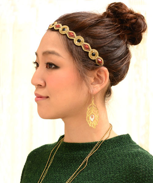 チャイハネ（チャイハネ）の「【チャイハネ】ジュピアヘアバンド / カチューム（ヘアバンド・レディース・ゴールド/シルバー・FREE）」の2枚目の写真