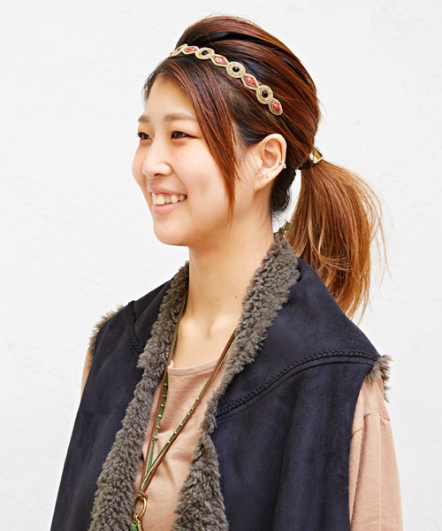 チャイハネ（チャイハネ）の「【チャイハネ】ジュピアヘアバンド / カチューム（ヘアバンド・レディース・ゴールド/シルバー・FREE）」の4枚目の写真