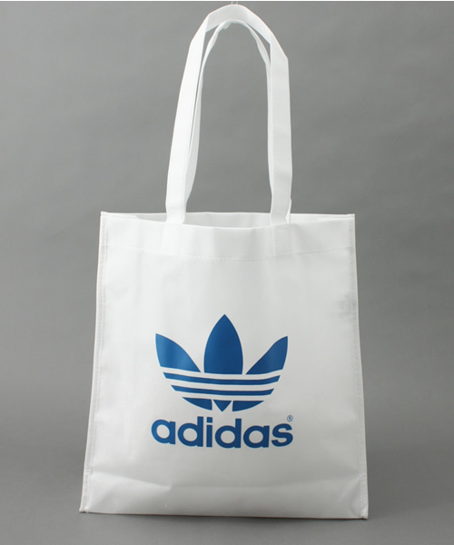 adidas Originals（アディダスオリジナルス）の「TREFOIL SHOPPER（トートバッグ・ホワイト/ブルー/ピンク・ﾌﾘ-）」の5枚目の写真