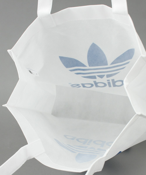 adidas Originals（アディダスオリジナルス）の「TREFOIL SHOPPER（トートバッグ・ホワイト/ブルー/ピンク・ﾌﾘ-）」の8枚目の写真