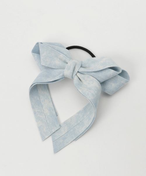 PLAIN CLOTHING(プレーンクロージング)の「デニムリボンヘアゴム【PLAIN CLOTHING】(ヘアゴム・レディース・ライトブルー/ブルー・FREE)」の10枚目の写真