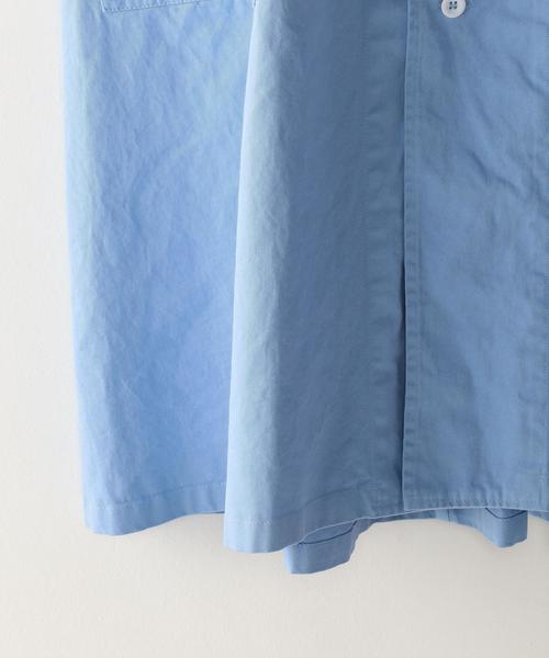 Yarmo（ヤーモ）の「＜YARMO＞ LAB COAT/ｺｰﾄ（ステンカラーコート・メンズ・ブラック/ライトブルー・FREE）」の6枚目の写真