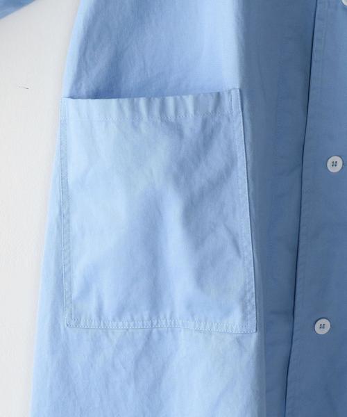 Yarmo（ヤーモ）の「＜YARMO＞ LAB COAT/ｺｰﾄ（ステンカラーコート・メンズ・ブラック/ライトブルー・FREE）」の8枚目の写真