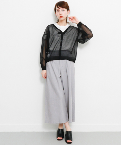 KBF（ケイビーエフ）の「KBF フリンジクロップドパンツ（その他パンツ・レディース・ブラック/ライトグレー/イエロー/ブラウン系その他・ONE）」の6枚目の写真