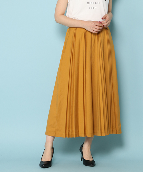 notch.(ノッチ)の「ピンプリーツスカーチョ(その他パンツ・レディース・ブラック/マスタード・M)」の2枚目の写真