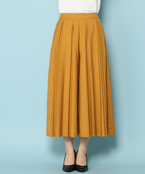 notch.(ノッチ)の「ピンプリーツスカーチョ(その他パンツ・レディース・ブラック/マスタード・M)」の5枚目の写真