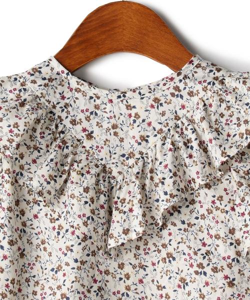green label relaxing（グリーンレーベルリラクシング）の「【キッズ】コバナフレア ブラウス ショートスリーブ ◆（シャツ/ブラウス・キッズ・オフホワイト/ケリー・125/135/105/115）」の4枚目の写真