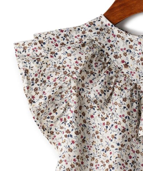 green label relaxing（グリーンレーベルリラクシング）の「【キッズ】コバナフレア ブラウス ショートスリーブ ◆（シャツ/ブラウス・キッズ・オフホワイト/ケリー・125/135/105/115）」の5枚目の写真