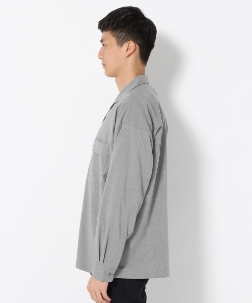 GLOBAL WORK（グローバルワーク）の「TRオープンカラーシャツ/760239（シャツ/ブラウス・メンズ・グレー/ブラウン/ネイビー・MEDIUM/SMALL/LARGE）」の5枚目の写真