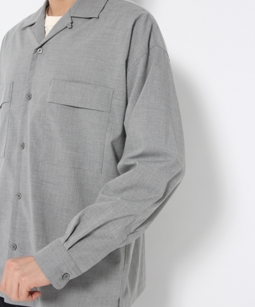 GLOBAL WORK（グローバルワーク）の「TRオープンカラーシャツ/760239（シャツ/ブラウス・メンズ・グレー/ブラウン/ネイビー・MEDIUM/SMALL/LARGE）」の10枚目の写真