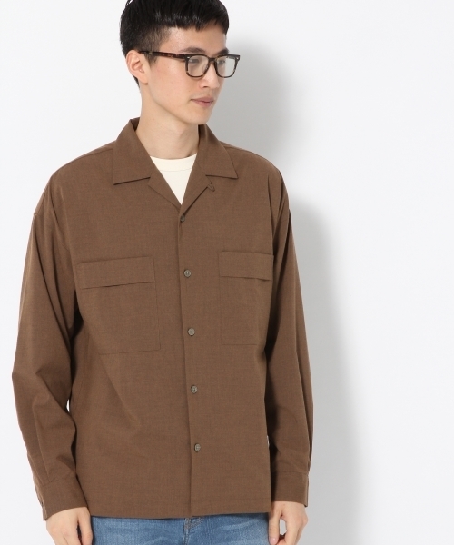 GLOBAL WORK（グローバルワーク）の「TRオープンカラーシャツ/760239（シャツ/ブラウス・メンズ・グレー/ブラウン/ネイビー・MEDIUM/SMALL/LARGE）」の22枚目の写真