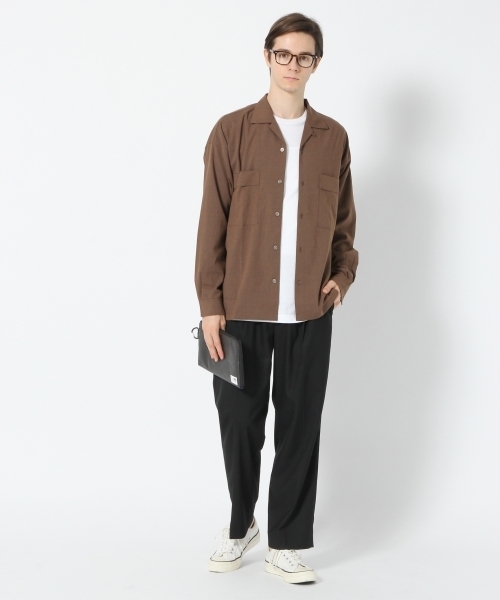 GLOBAL WORK（グローバルワーク）の「TRオープンカラーシャツ/760239（シャツ/ブラウス・メンズ・グレー/ブラウン/ネイビー・MEDIUM/SMALL/LARGE）」の19枚目の写真