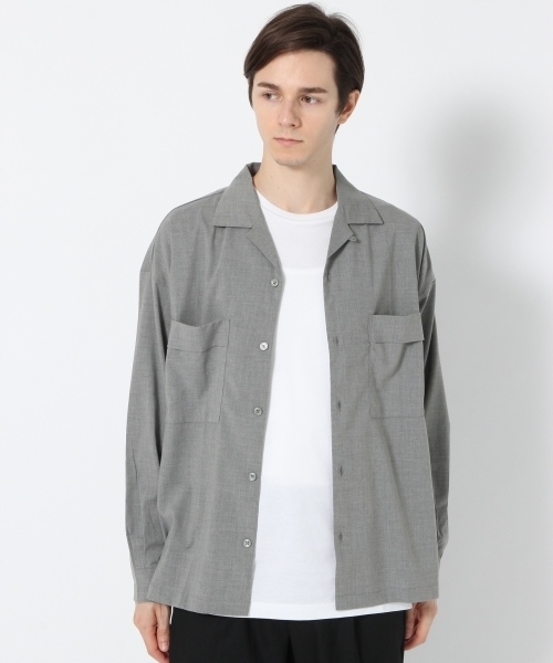 GLOBAL WORK（グローバルワーク）の「TRオープンカラーシャツ/760239（シャツ/ブラウス・メンズ・グレー/ブラウン/ネイビー・MEDIUM/SMALL/LARGE）」の17枚目の写真