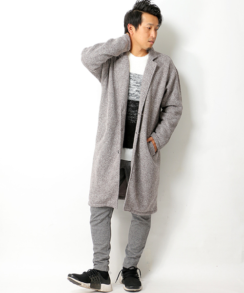 VENCEEXCHANGE（ヴァンスエクスチェンジ）の「ビッグシルエットチェスター（チェスターコート・メンズ・ベージュ/ネイビー・LARGE/MEDIUM）」の2枚目の写真